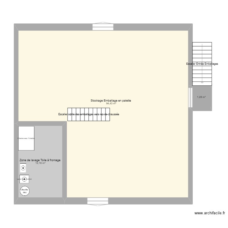 Plan 1er étage  Gaec du Pont Neuf V9.11.2023. Plan de 3 pièces et 108 m2