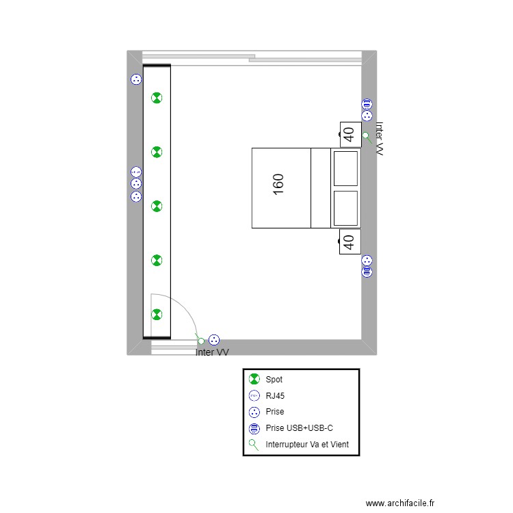 Chambre A. Plan de 0 pièce et 0 m2