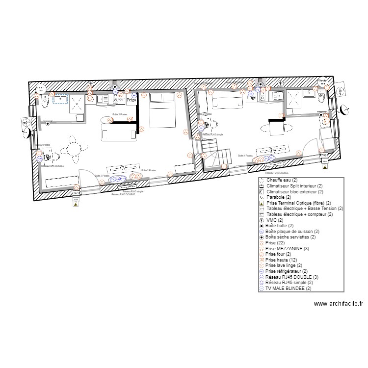 PC DU T1 ET T2 . Plan de 0 pièce et 0 m2