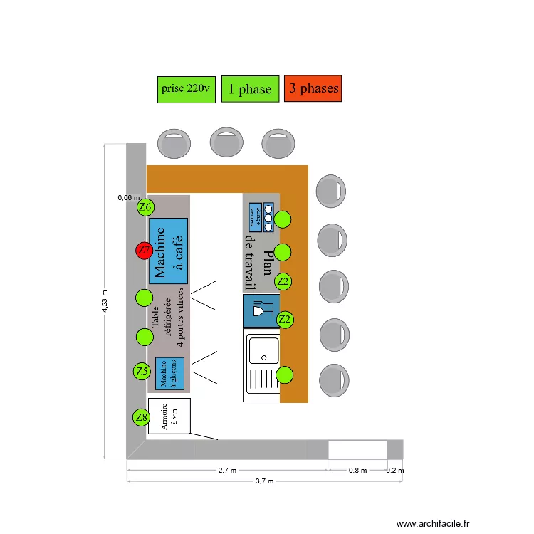Bar - Au petit brasero v2. Plan de Bar - Au petit brasero v2. Plan de