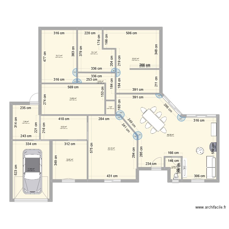 maison choix 2. Plan de 13 pièces et 186 m2