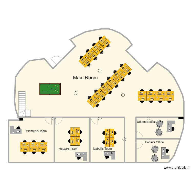 The Bakery . Plan de 6 pièces et 260 m2