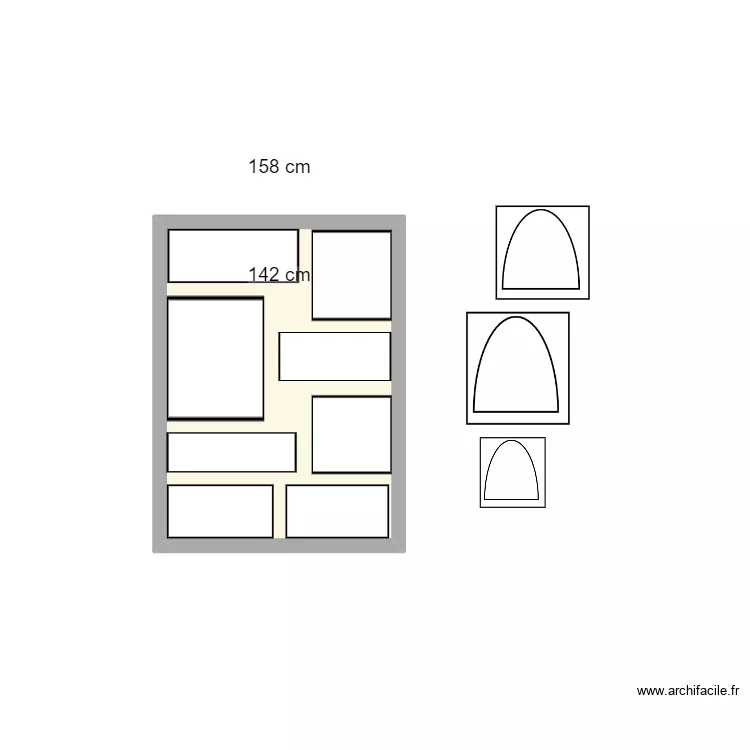 bibliotheque pilou. Plan de 
