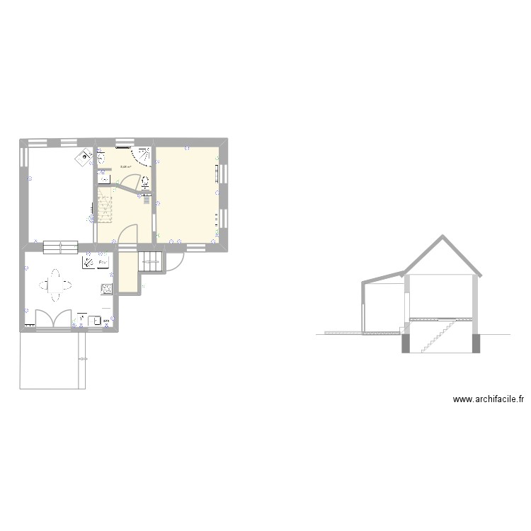 Nadiia Jung. Plan de 4 pièces et 31 m2