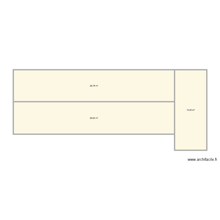 bureau 2X40 1X20. Plan de 0 pièce et 0 m2