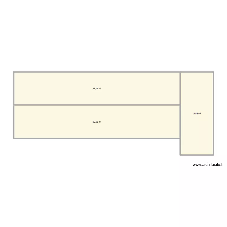 bureau 2X40 1X20. Plan de 