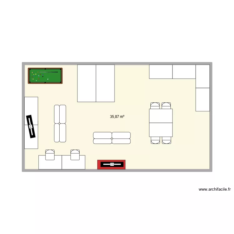 Espace Jeunes 2. Plan de 1 Pièce et 36 m²