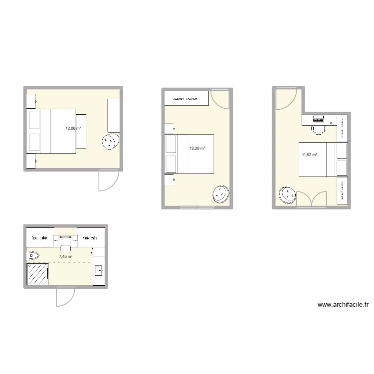 NOUS. Plan de 4 et 44 m² NOUS. Plan de 4 et 44 m²