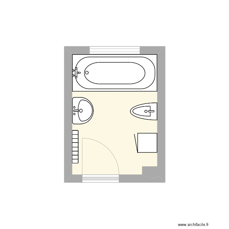 HARMAND SUZANNE ACTUEL. Plan de 1 pièce et 4 m2