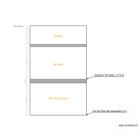 Coupe vue de la fa&ccedil;ade