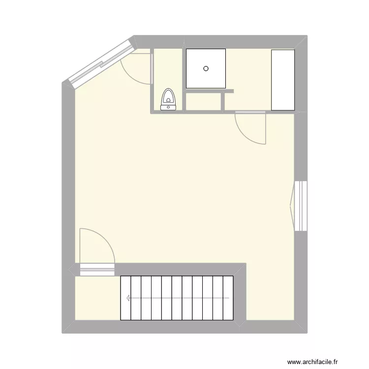 Etage 1. Plan de 5  et 31 m²