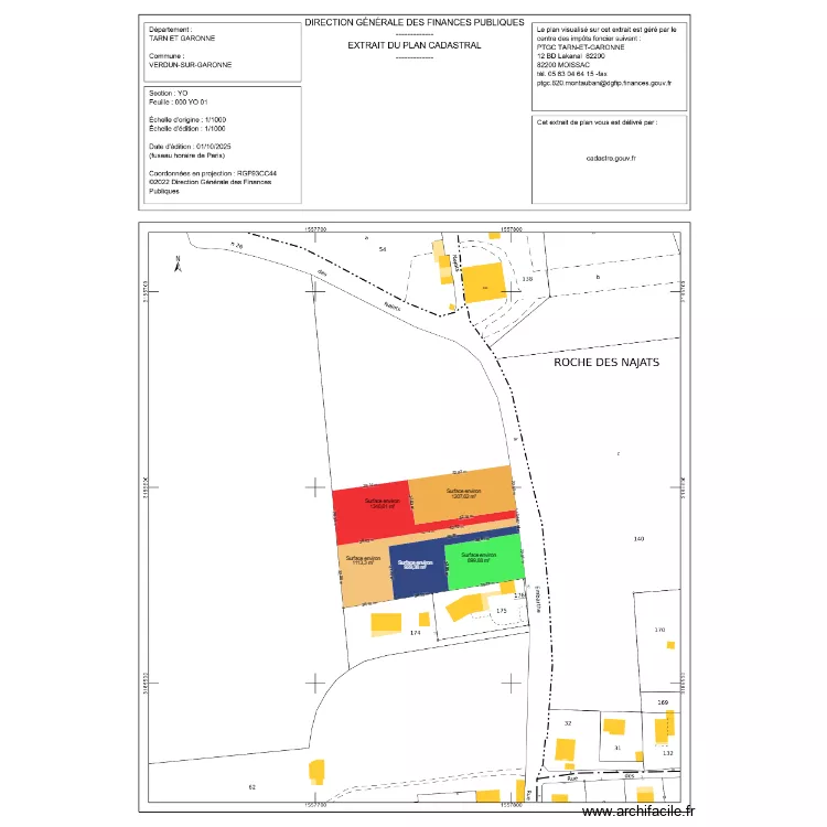 TERRAIN VERDUN. Plan de TERRAIN VERDUN. Plan de