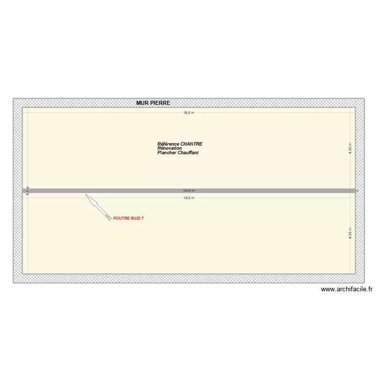 CHANTRE POUTRELLE ISO. Plan de 1 et 169 m² CHANTRE POUTRELLE ISO. Plan de 1 et 169 m²