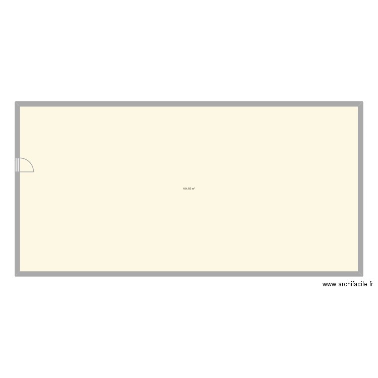 technologie. Plan de 1 pièce et 185 m2