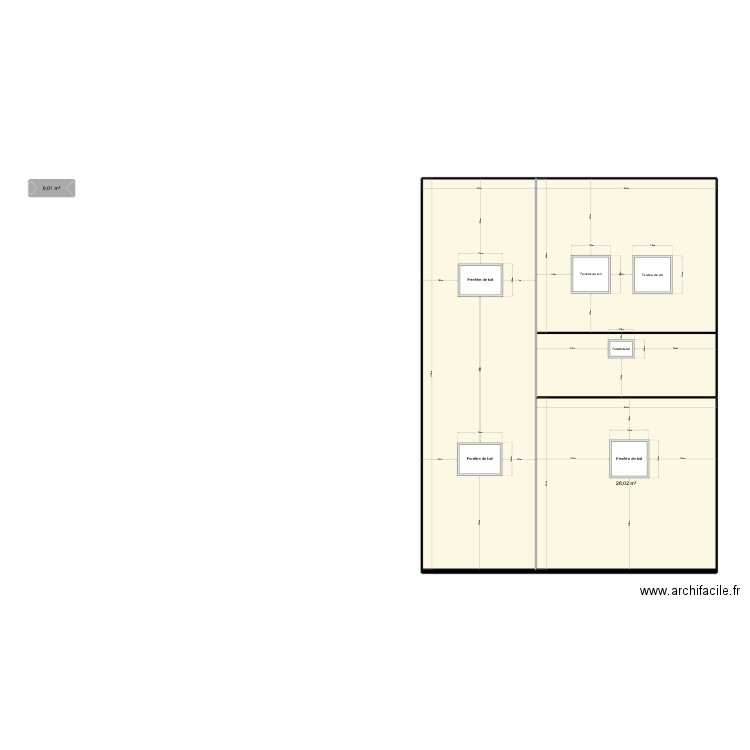 Plan toiture. Plan de 5 pièces et 104 m2