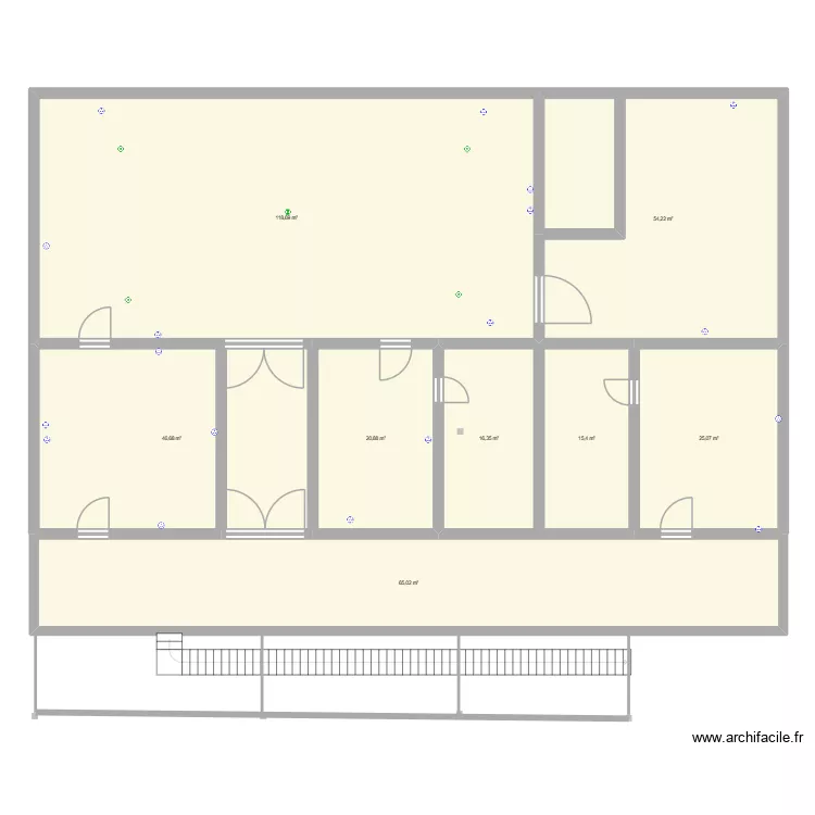 maisson. Plan de 8  et 362 m²