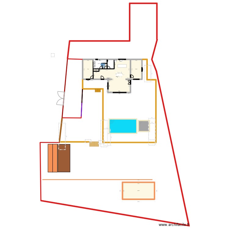 PLAN RUSTICA TAO. Plan de 7 pièces et 165 m2
