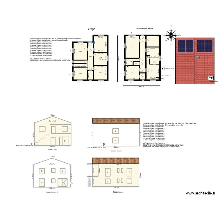 fistarol. Plan de 39 pièces et 370 m2