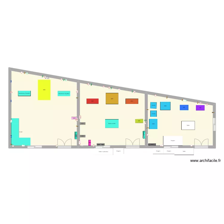 Nouvelle implantation polissage C2T. Plan de 