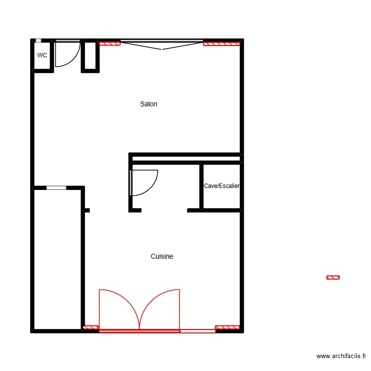 FARCI RDC PRO ISO. Plan de 6 pièces et 56 m2