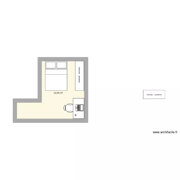 Plan 1. Plan de 1  et 13 m²