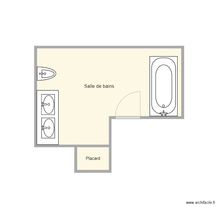 Plan avant travaux Joncour. Plan de 2 pièces et 10 m2