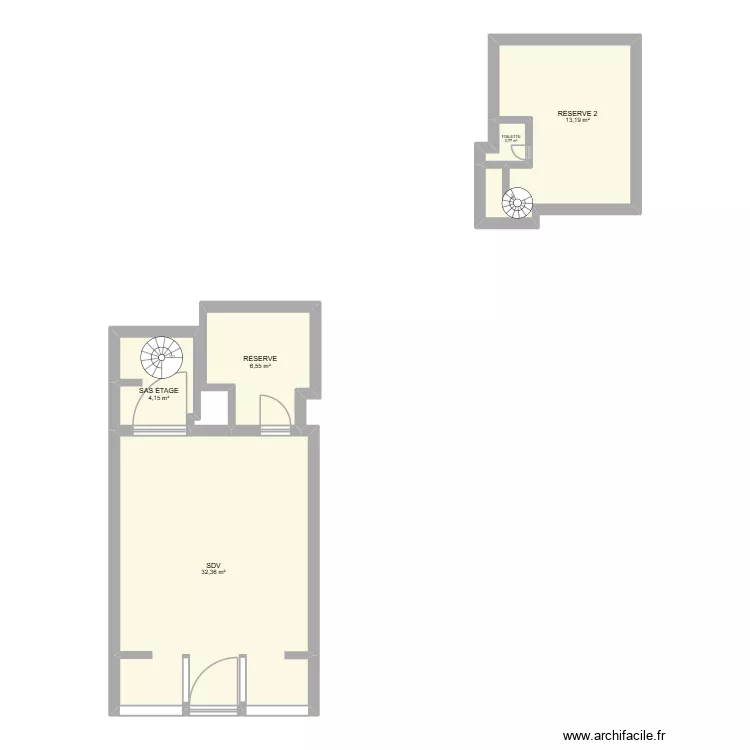 DAN BIANCA. Plan de 5  et 57 m²