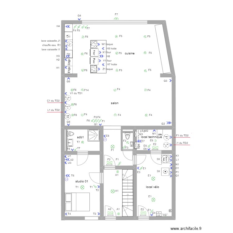 reine astrid rez. Plan de 7 pièces et 49 m2