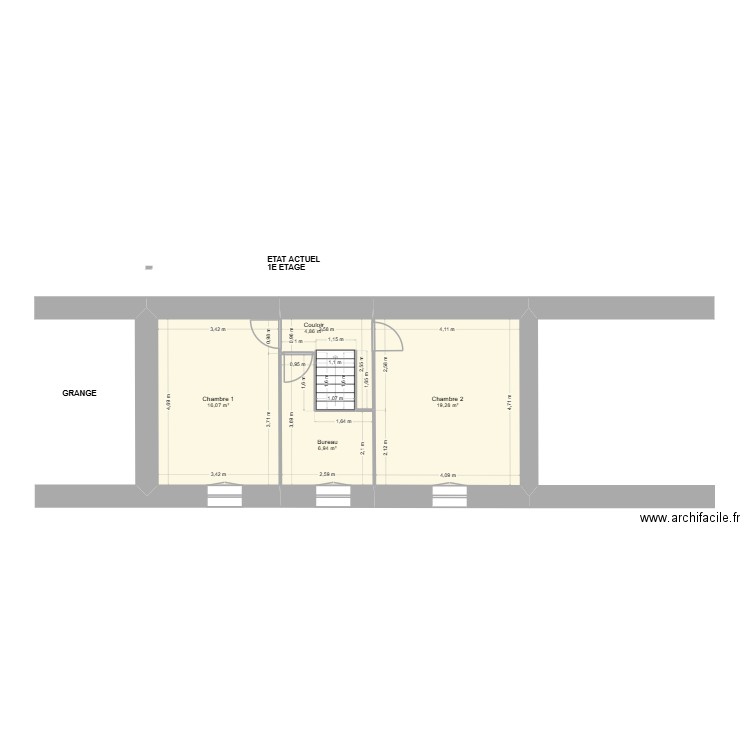 DELORME P. Plan de 13 pièces et 101 m2