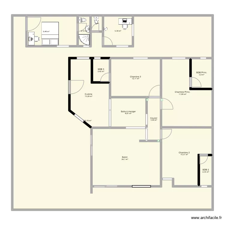 3-Plan Toilettes Elisabeth. Plan de 3-Plan Toilettes Elisabeth. Plan de