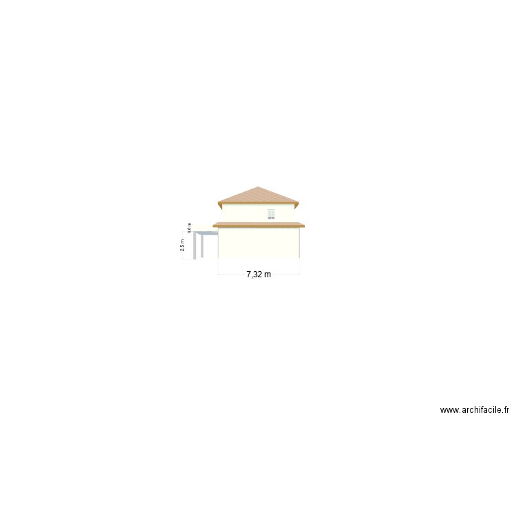 FACADE S-O. Plan de 0 pièce et 0 m2