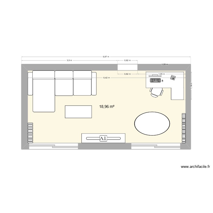 Salon Cluses. Plan de 0 pièce et 0 m2 Salon Cluses. Plan de 0 pièce et 0 m2