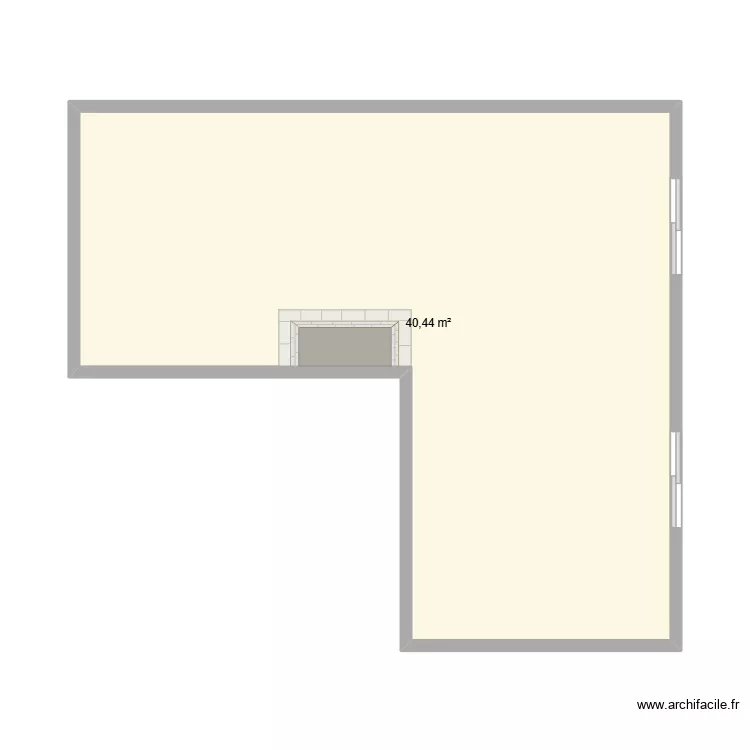 SALON. Plan de 1 pièce et 40 m²