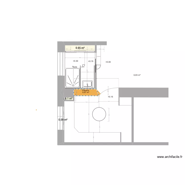 Salle de Bains RDC 36 Bonnet - Projet. Plan de Salle de Bains RDC 36 Bonnet - Projet. Plan de