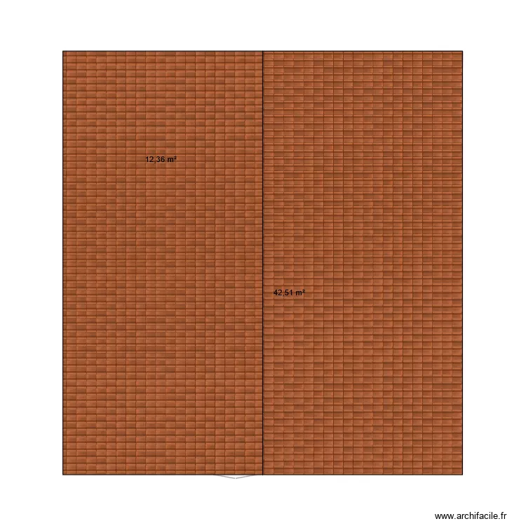 Etage. Plan de 2 et 55 m² Etage. Plan de 2 et 55 m²