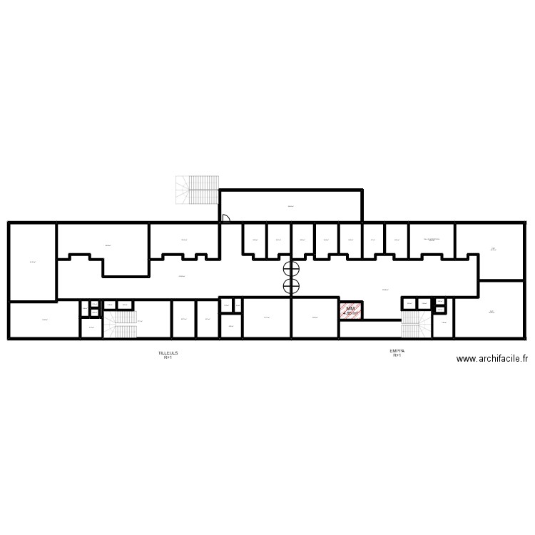 TILLEULS R+1 APRES tx. Plan de 39 pièces et 753 m2