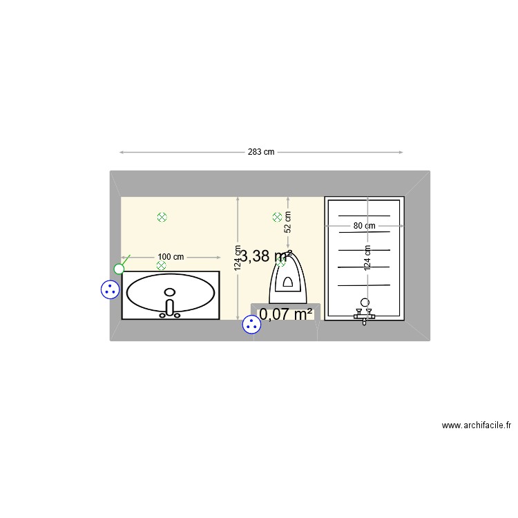 toilettes  1. Plan de 0 pièce et 0 m2