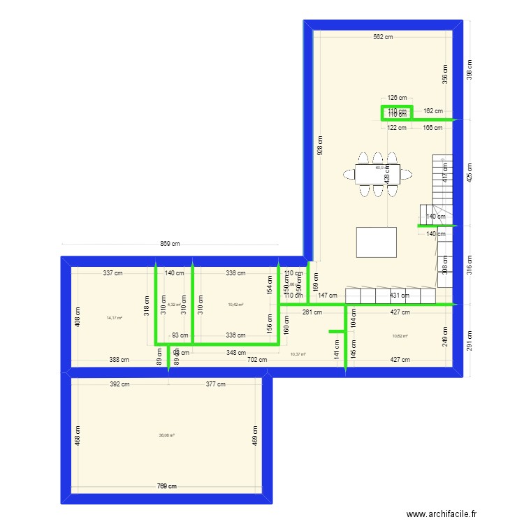 maison 7. Plan de 9 pièces et 149 m2