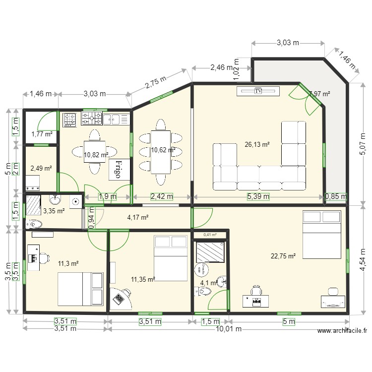 Projet Yde. Plan de 0 pièce et 0 m2