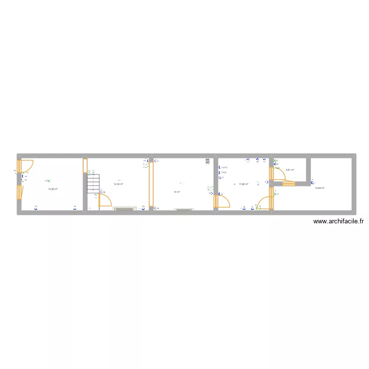 Fleurus Bonne dimen. Plan de 12 pièces et 149 m²