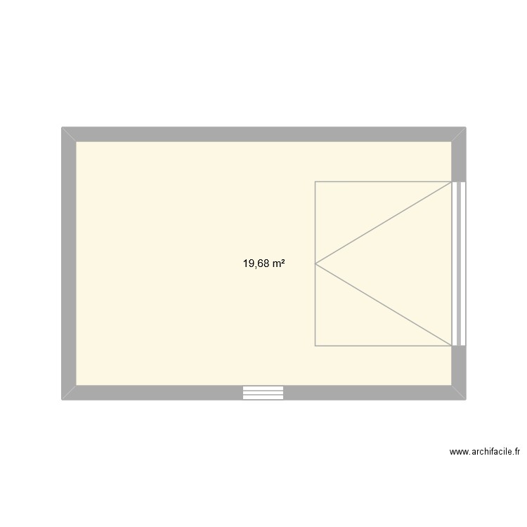 plan n2. Plan de 1 pièce et 20 m2