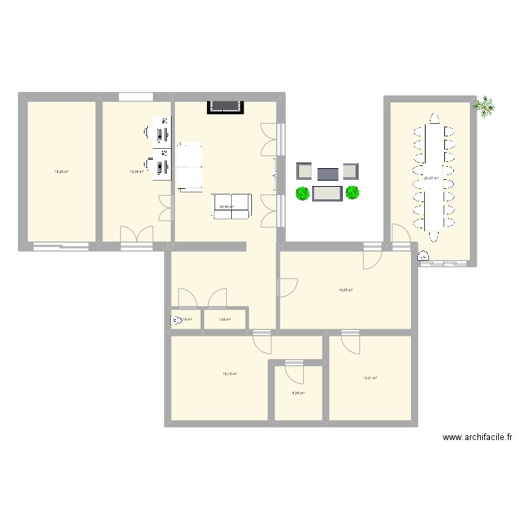 Marcy veranda salle a manger. Plan de 0 pièce et 0 m2