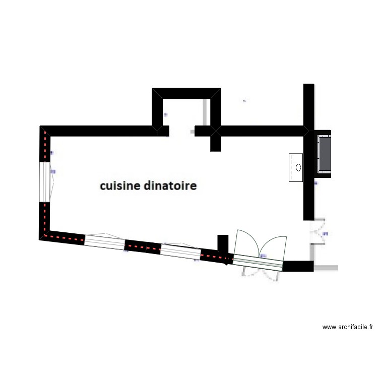 cuisine loué. Plan de 0 pièce et 0 m2