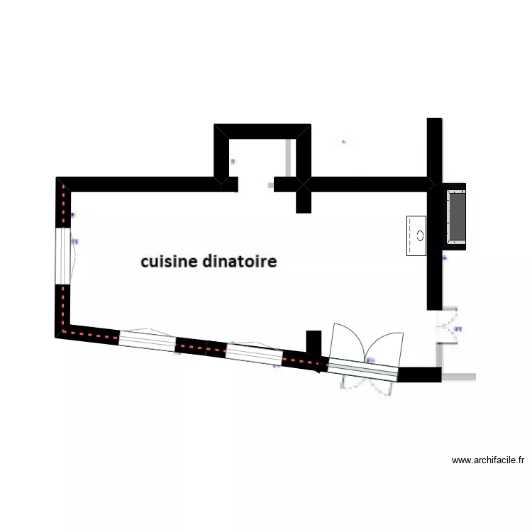 cuisine lou&eacute;. Plan de 