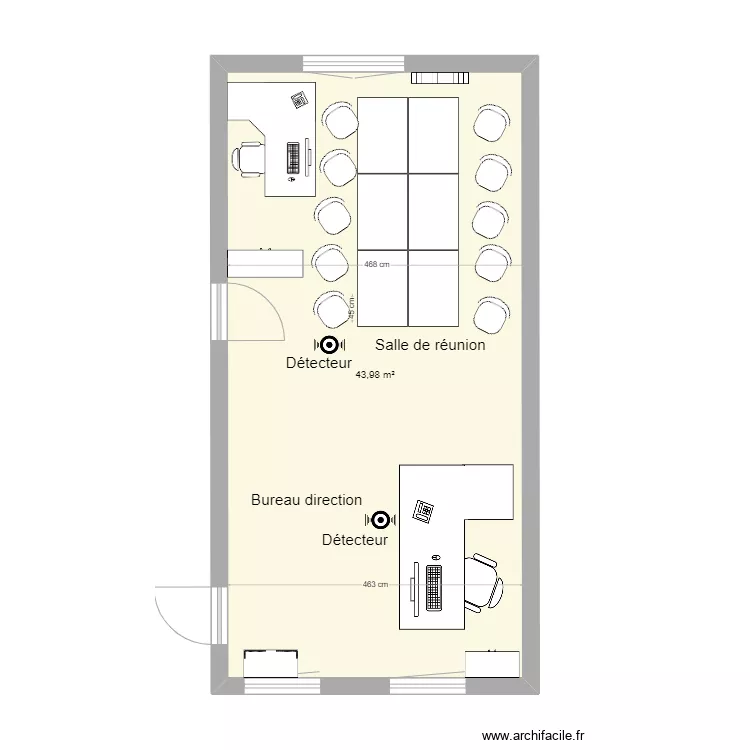 bureau direction avant travaux. Plan de bureau direction avant travaux. Plan de