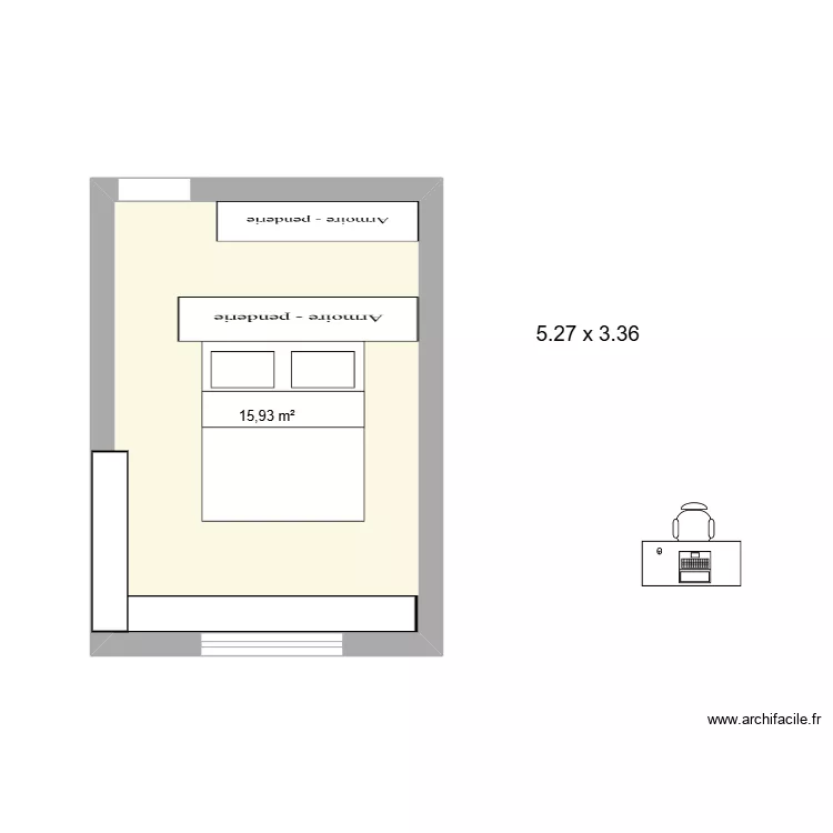chambre guillaume. Plan de 