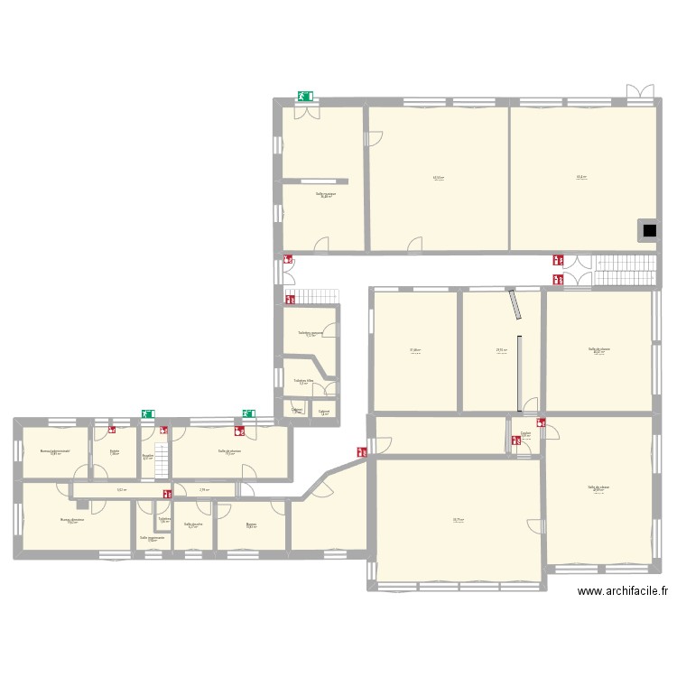 MFR plan/étage. Plan de 38 pièces et 799 m2