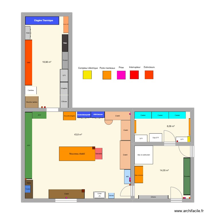 Nouvelle dispo atelier. Plan de 0 pièce et 0 m2