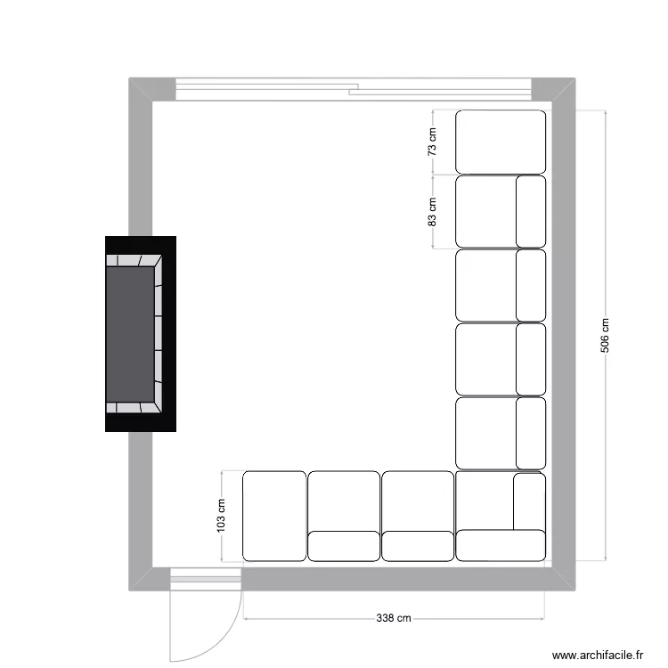 sense en L element 83. Plan de sense en L element 83. Plan de