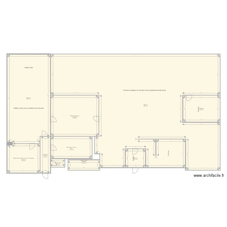 etage 3 -Aménagement Septembre 2025. Plan de 10 pièces et 513 m2
